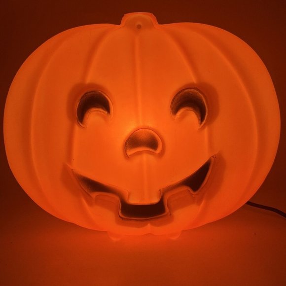 made in USA Other - Halloween Jack o Lantern Pumpkin Light Blow Mold 9 x 7” Free Standing & Hangable